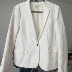 Madewell White Linen Blazer (8)